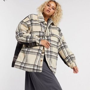ASOS COLLUSION oversized plaid coat
